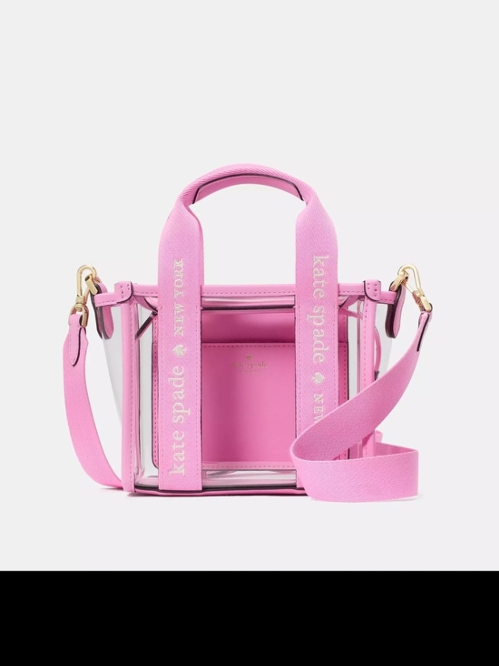 kate spade Surf Pink Kip Clear Mini Crossbody Tote - Picture 3 of 3